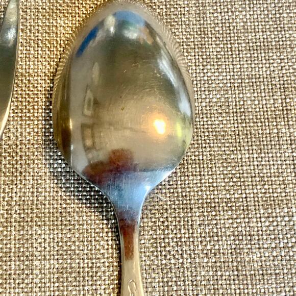 Oneida Community FROSTFIRE Stainless Satin Glossy Flatware Serving Set Pierced - Picture 10 of 12